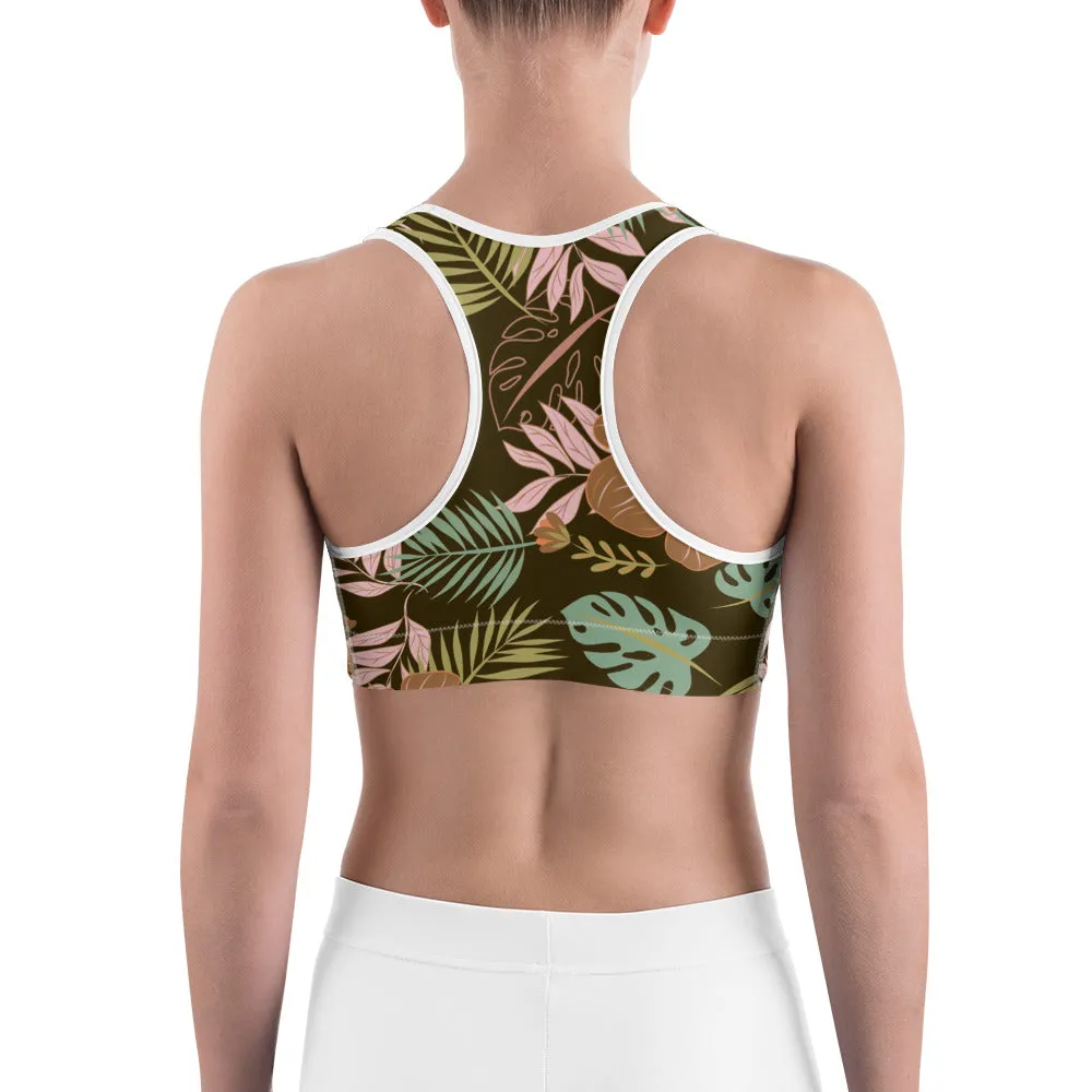 Fall Floral Sports Bra