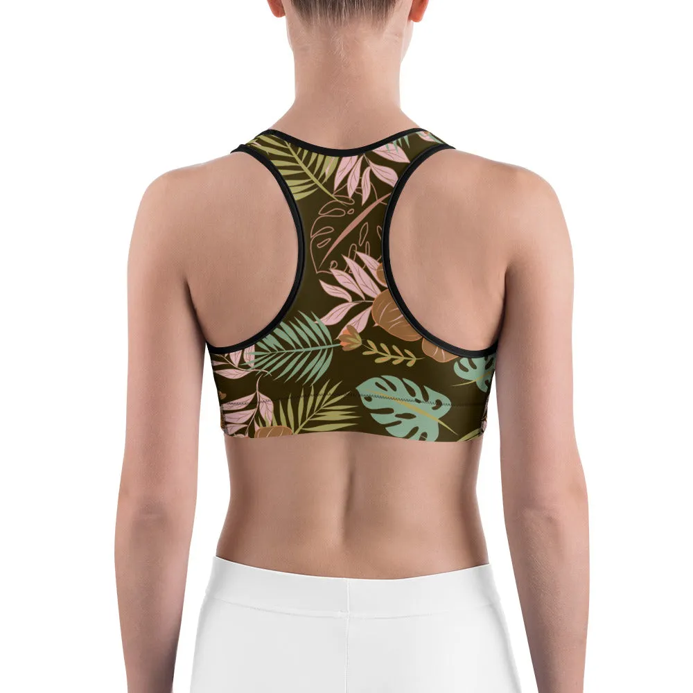 Fall Floral Sports Bra