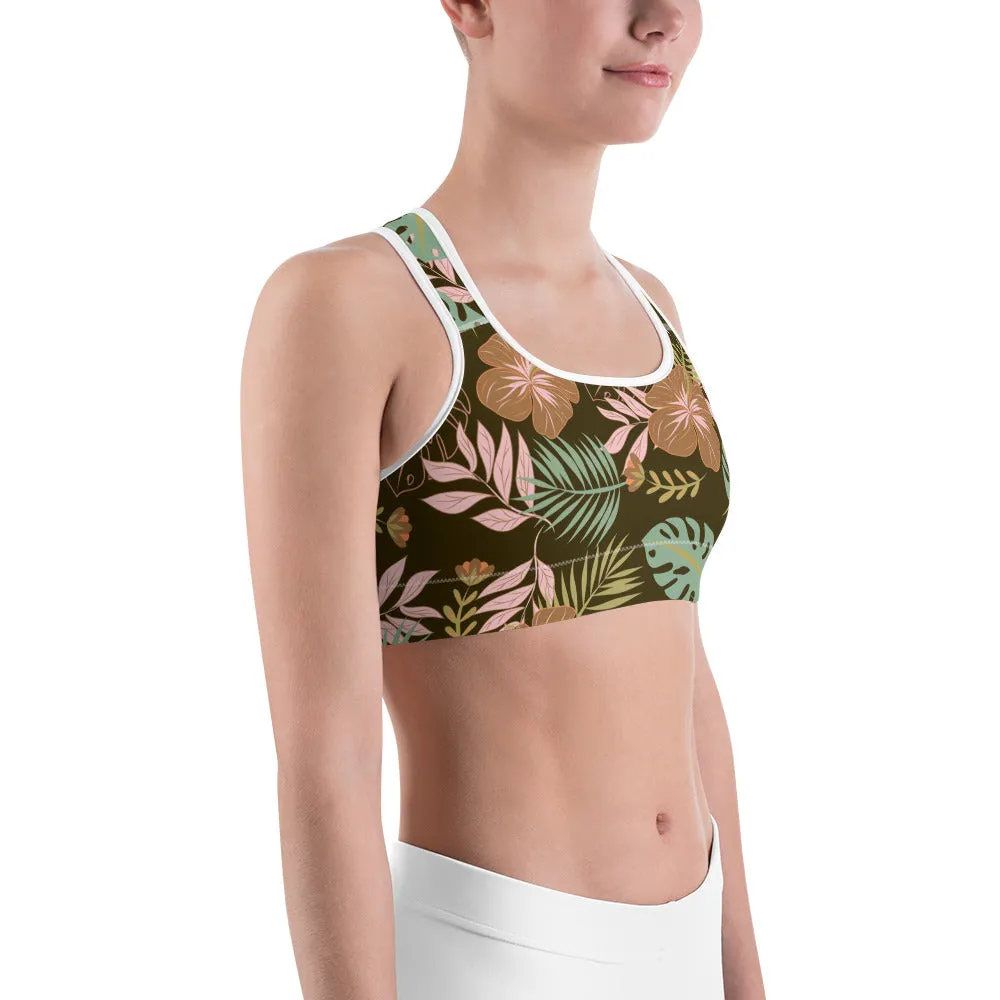 Fall Floral Sports Bra