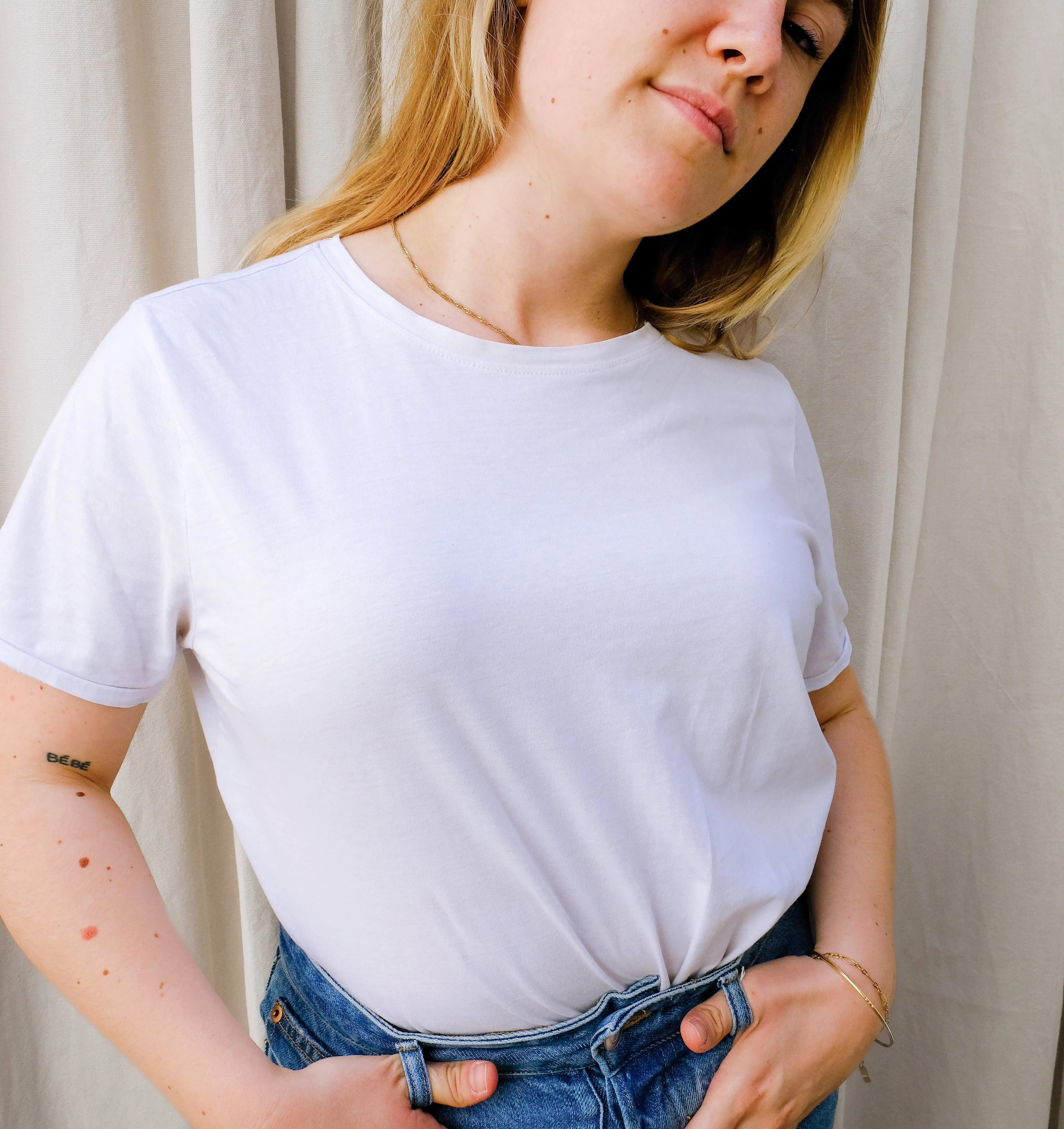 Full support D  t-shirt bra [Beige]