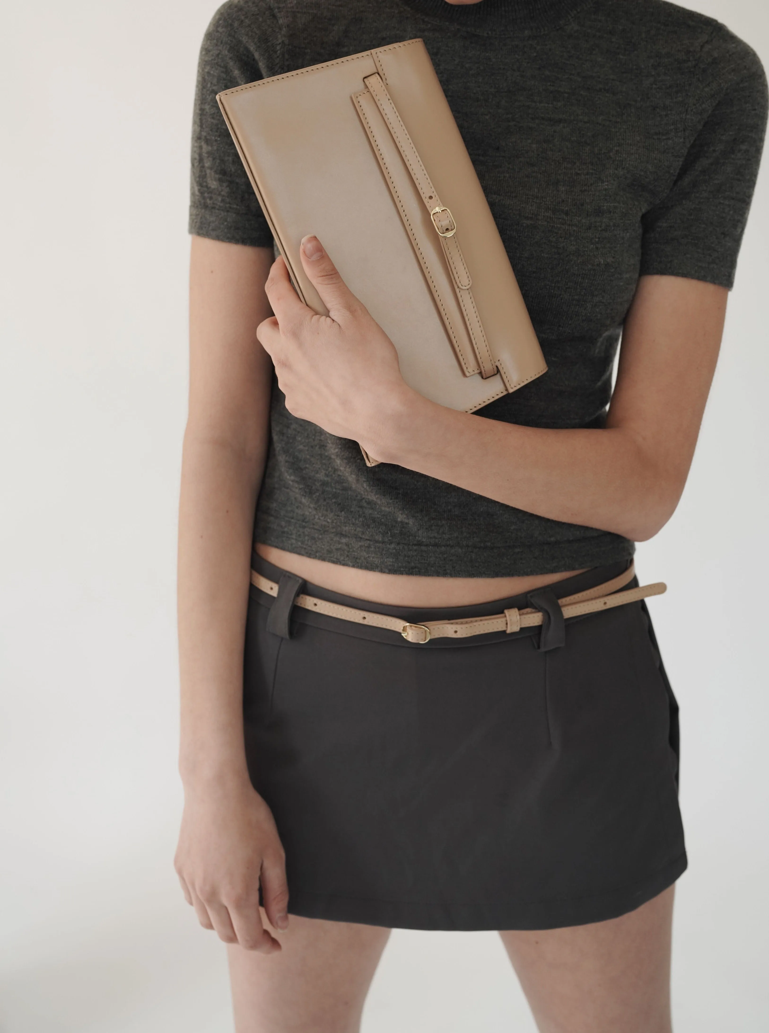 Grey Low-Rise Skort