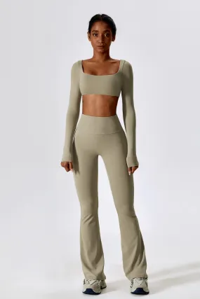 Haven Crop Top Set - Nude