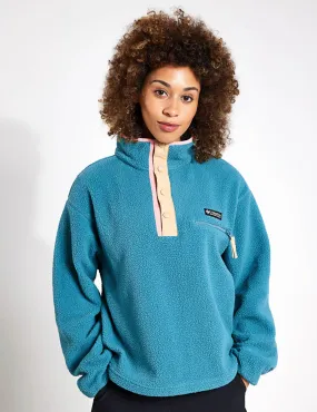 Helvetia Cropped Half Snap Fleece - Cloudburst/Canoe/Salmon Rose