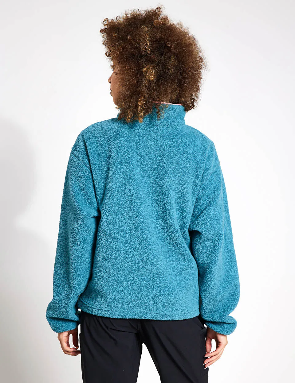 Helvetia Cropped Half Snap Fleece - Cloudburst/Canoe/Salmon Rose