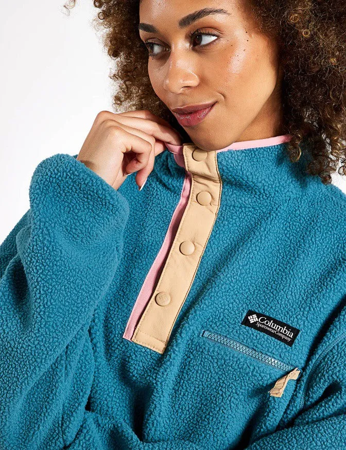 Helvetia Cropped Half Snap Fleece - Cloudburst/Canoe/Salmon Rose