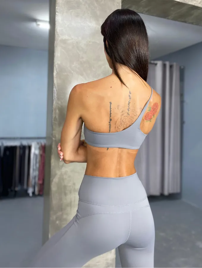 HIGH WAISTED YOGA SET - ASH
