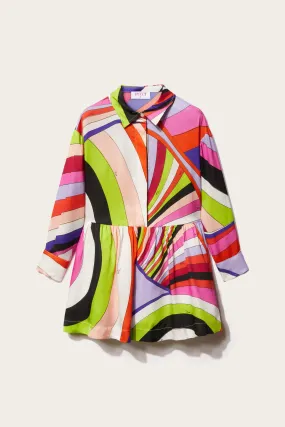 Iride-Print Dress