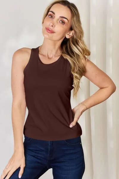 Just BE. Basic Round Neck Racerback Tank