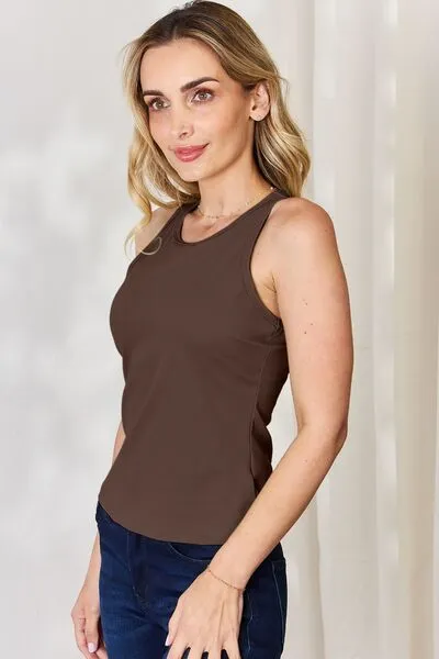 Just BE. Basic Round Neck Racerback Tank