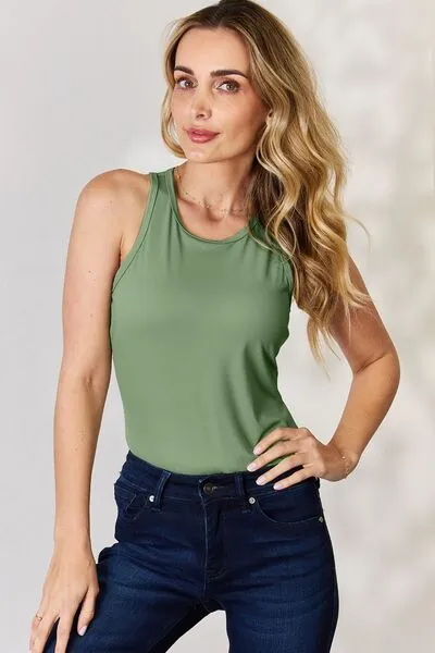 Just BE. Basic Round Neck Racerback Tank