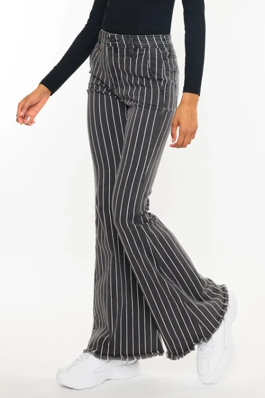 lura flares - grey stripe