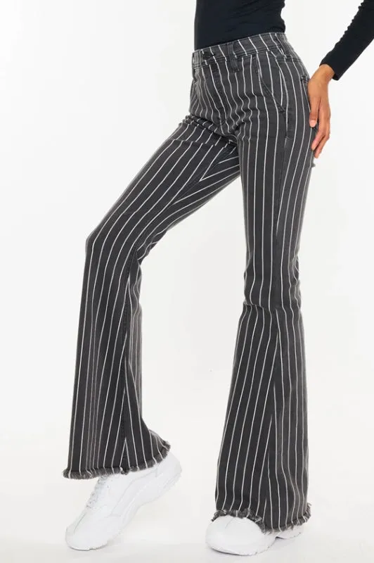 lura flares - grey stripe