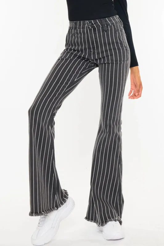lura flares - grey stripe