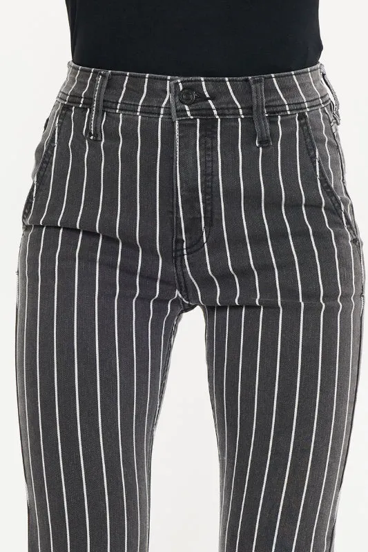 lura flares - grey stripe