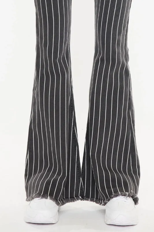 lura flares - grey stripe