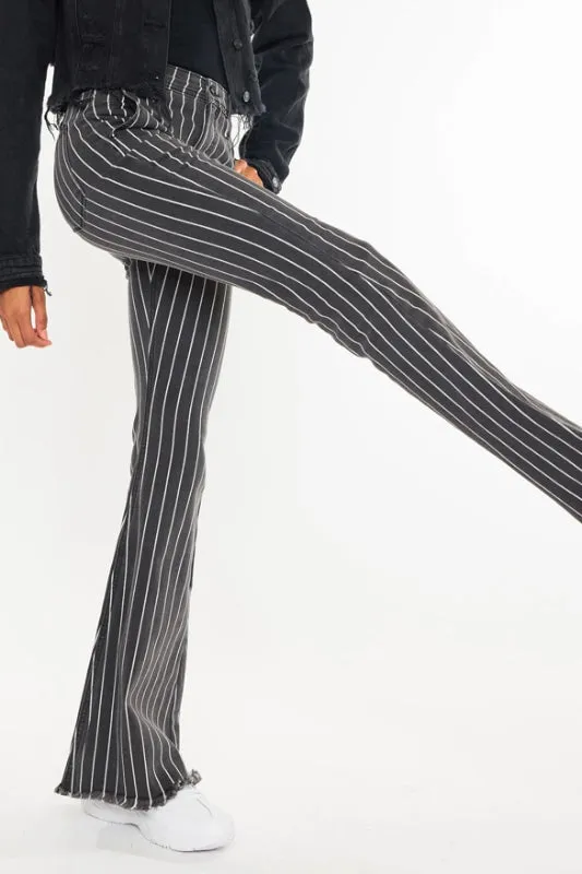 lura flares - grey stripe