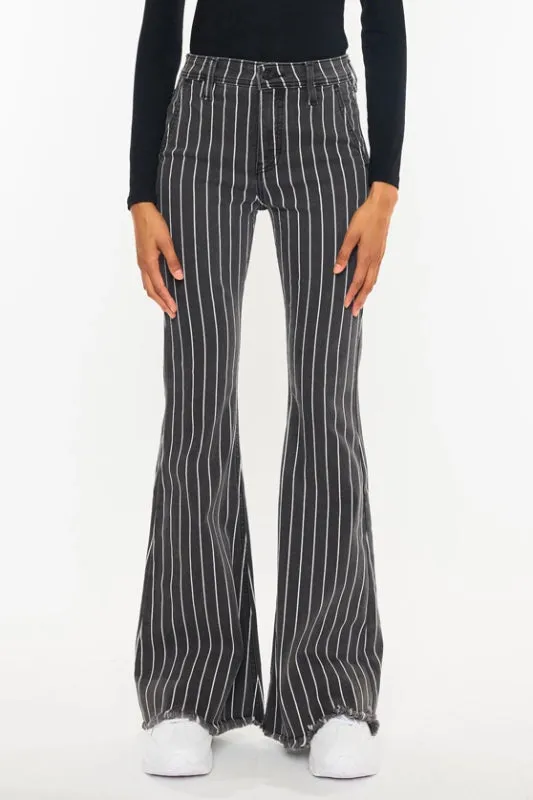 lura flares - grey stripe