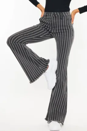 lura flares - grey stripe