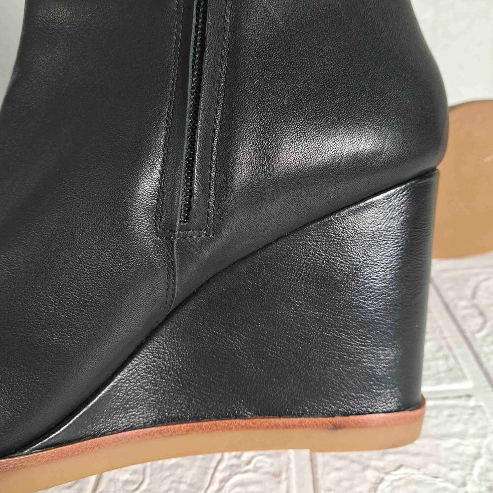 Marc Fisher LTD Brendan Suede Shearling Trim Wedge Booties