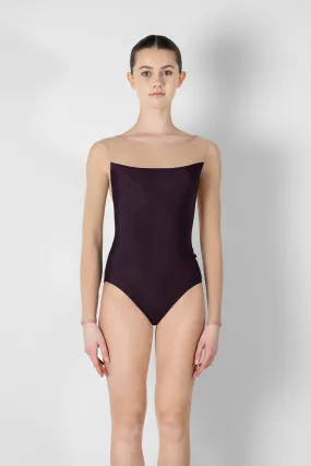 Meagan Leotard in Eggplant - Yumiko