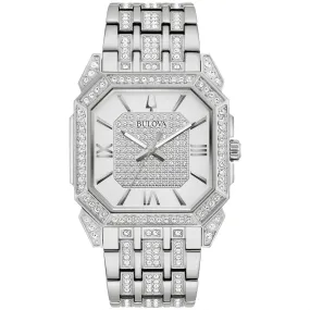 MEN'S STAINLESS STEEL BULOVA OCTAVA WATCH WITH 300 CRYSTALS