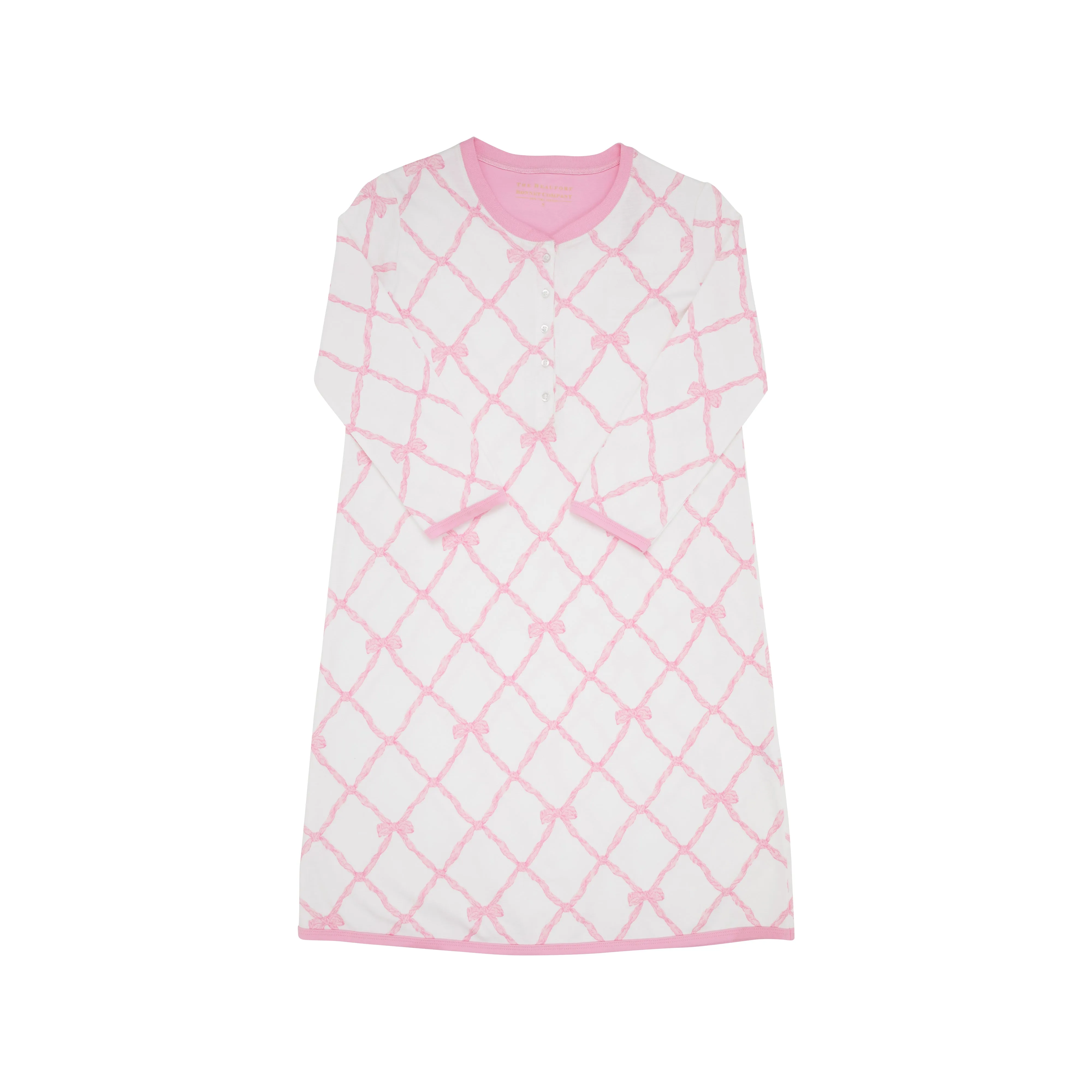 Nightingale Nightgown (Women's) - Belle Meade Bow with Pier Party Pink