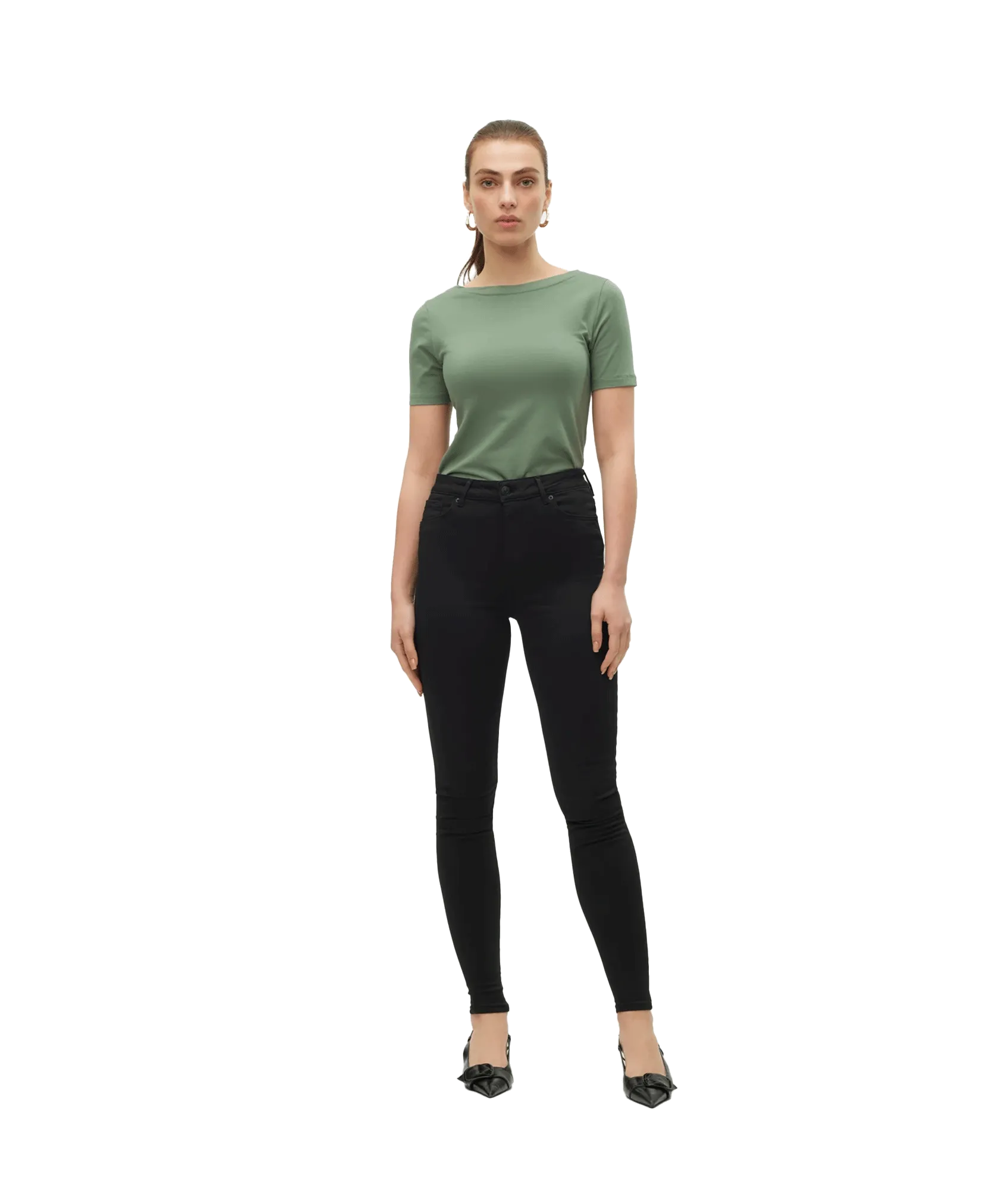 Panda Modal S/S Top - Green