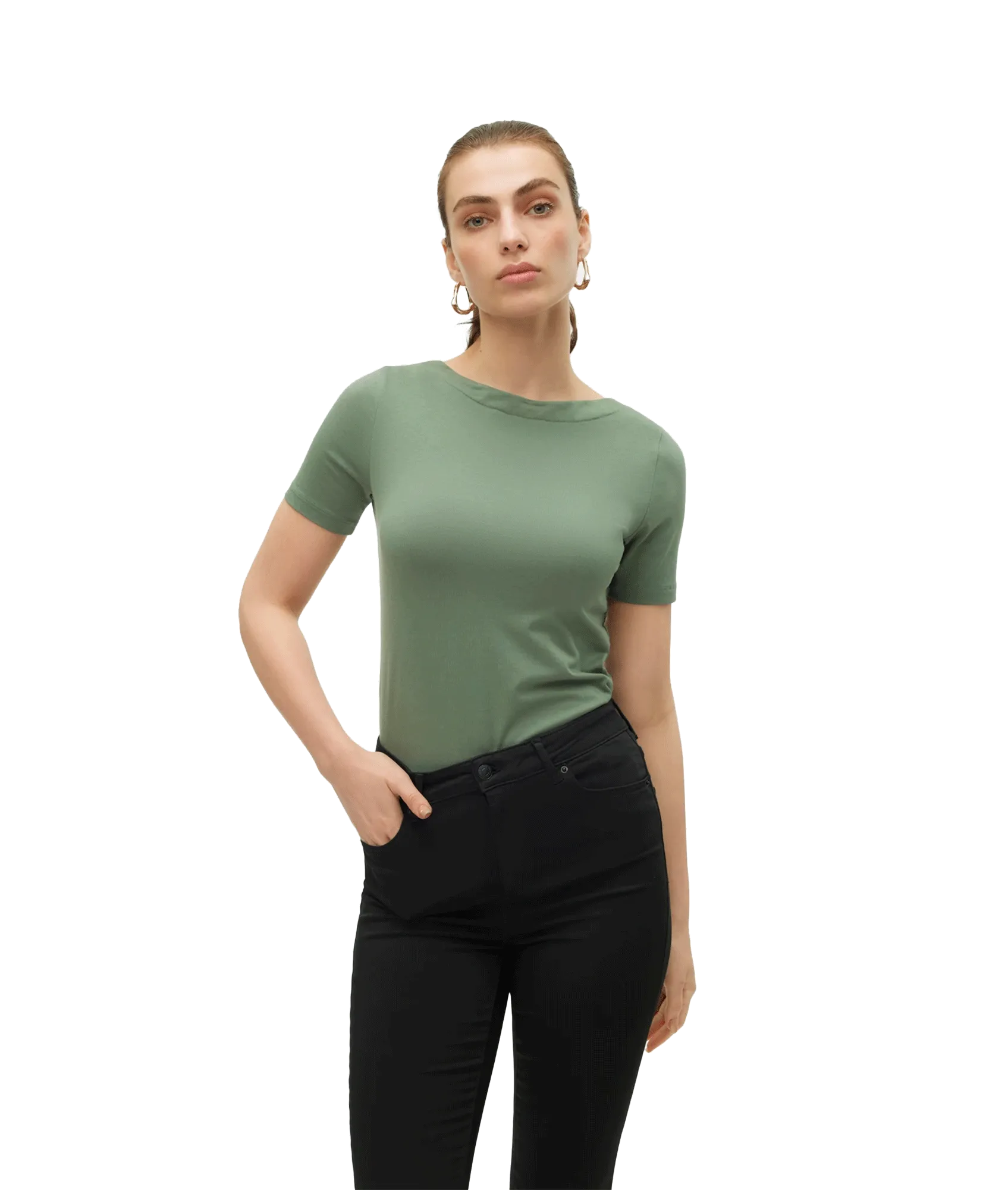 Panda Modal S/S Top - Green