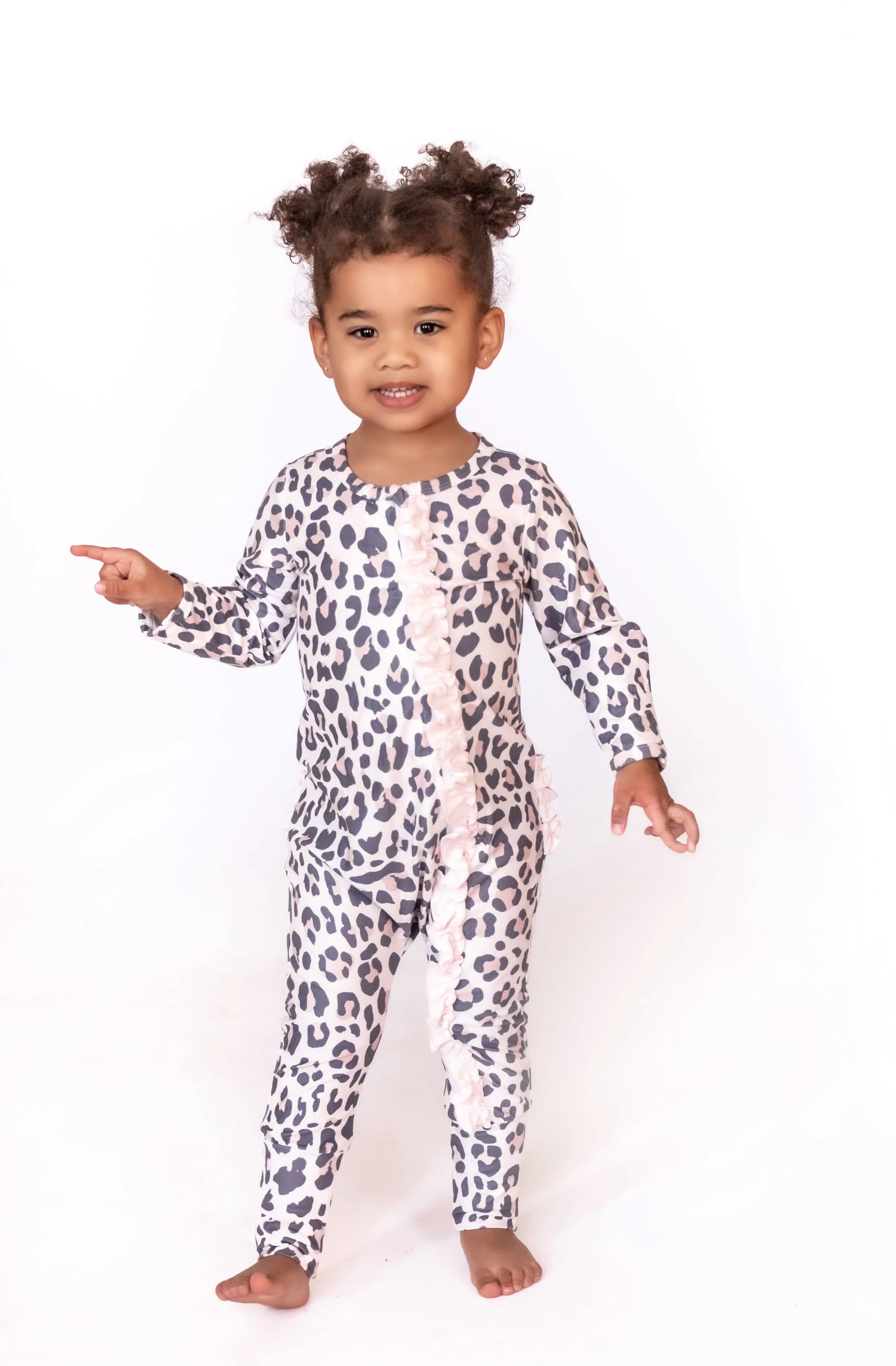[Pre Order] Holiday Classics Merry & Pink - Bamboo Ruffled Zippy Romper (EST SHIP LATE OCT)