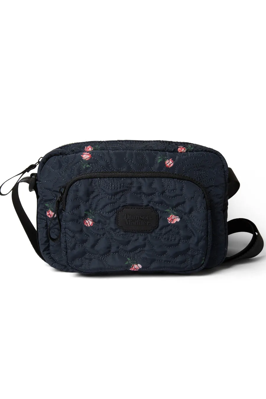 quilted rose cross body camera bag