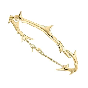 Rose Thorn Linked Bracelet - Yellow Gold Vermeil