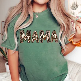 (Short Sleeve) Cow Print Mama Adult Tee