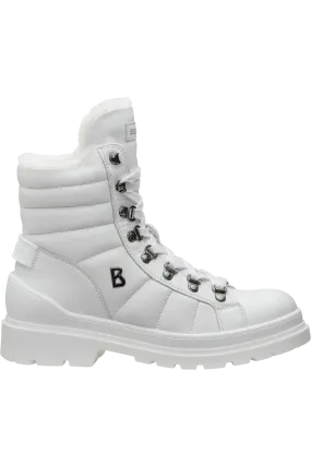 St. Moritz Stitched Leather & Shearling Spike Boots