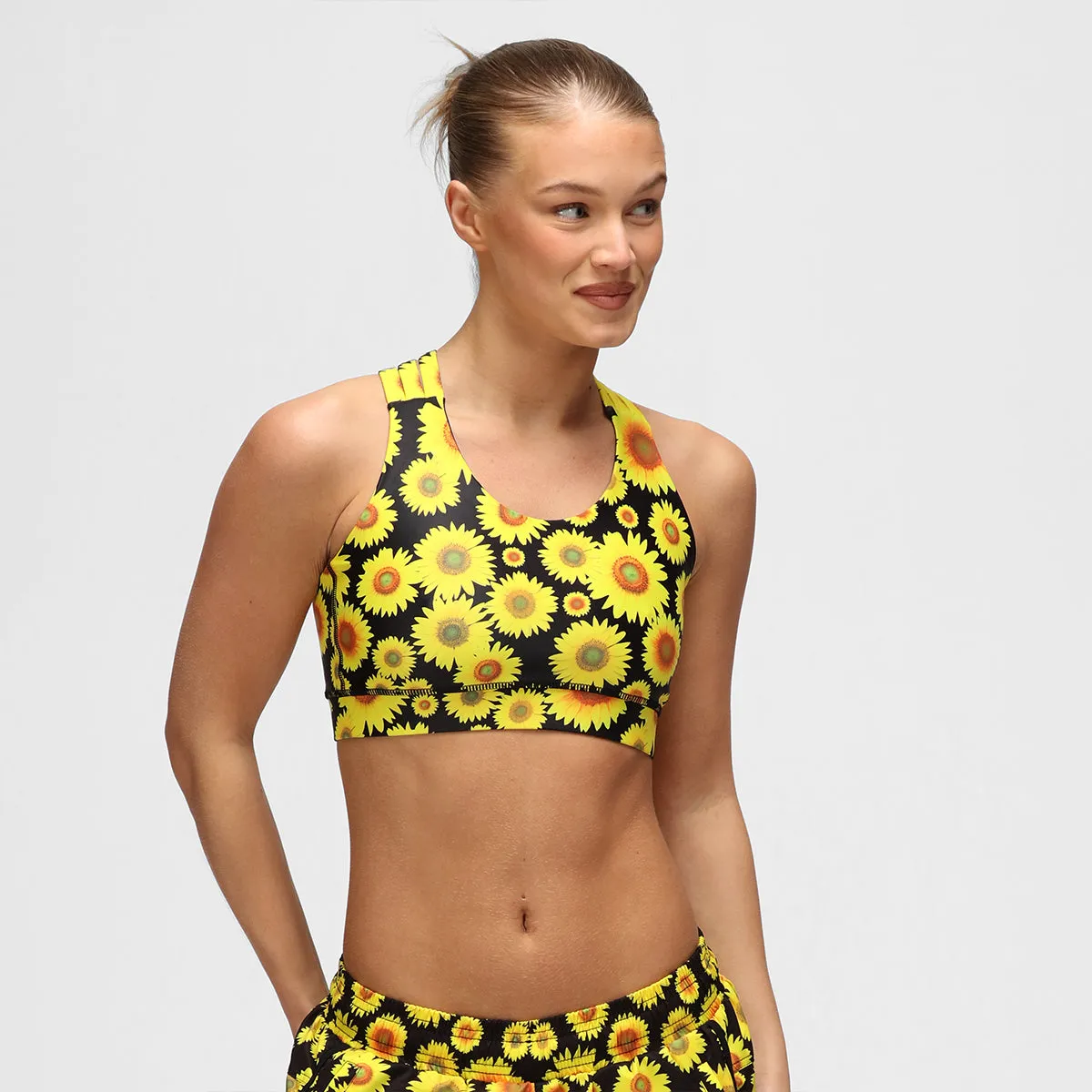 Sunflowers Cross Back Bra