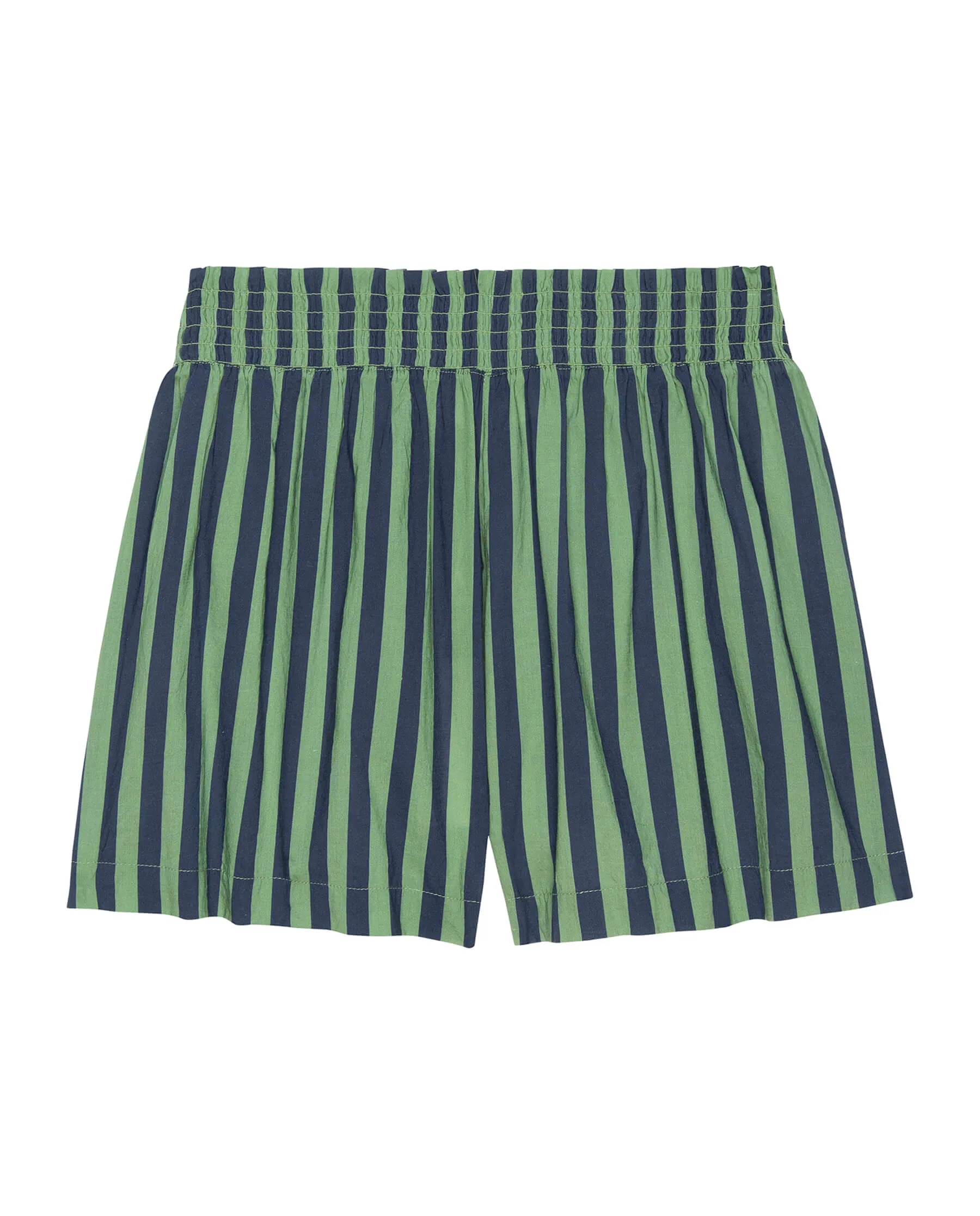 The Smocked Sleep Short. -- Seaside Stripe