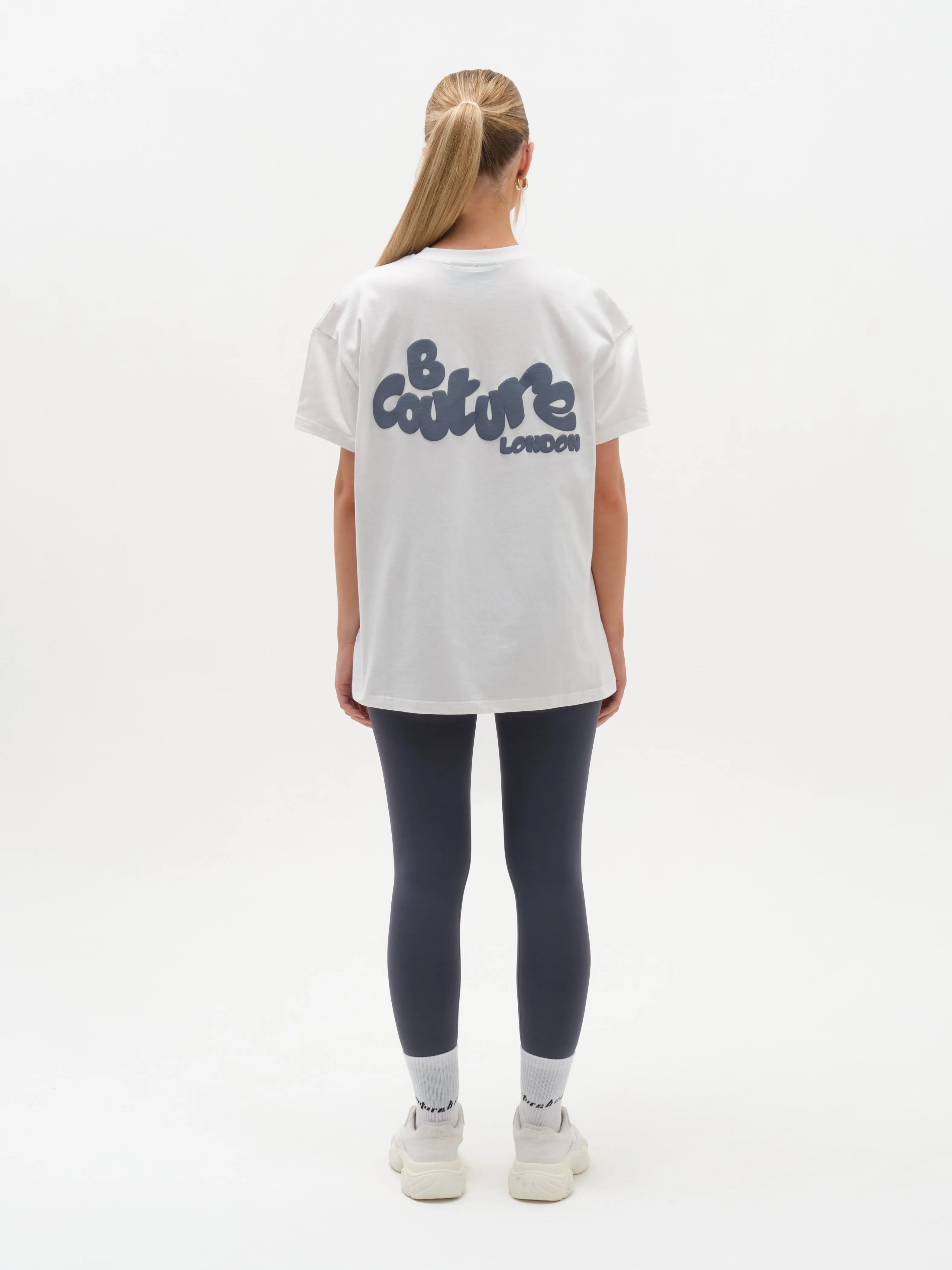 Windsor T-Shirt & Leggings Set - Cream / Grey